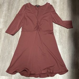 Mauve Express dress; business casual work dress